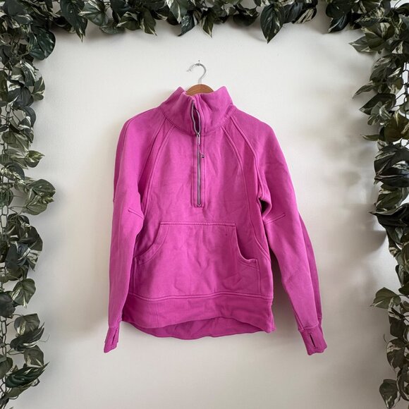 Lululemon Athletic Scuba Oversized Funnel Neck 1/2 Zip Jacket Pink Size XS/S - Picture 1 of 8